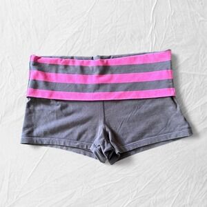 Victorias Secret pink/grey striped foldovers
